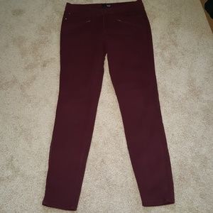 a.n.a Burgundy skinny leg jeans